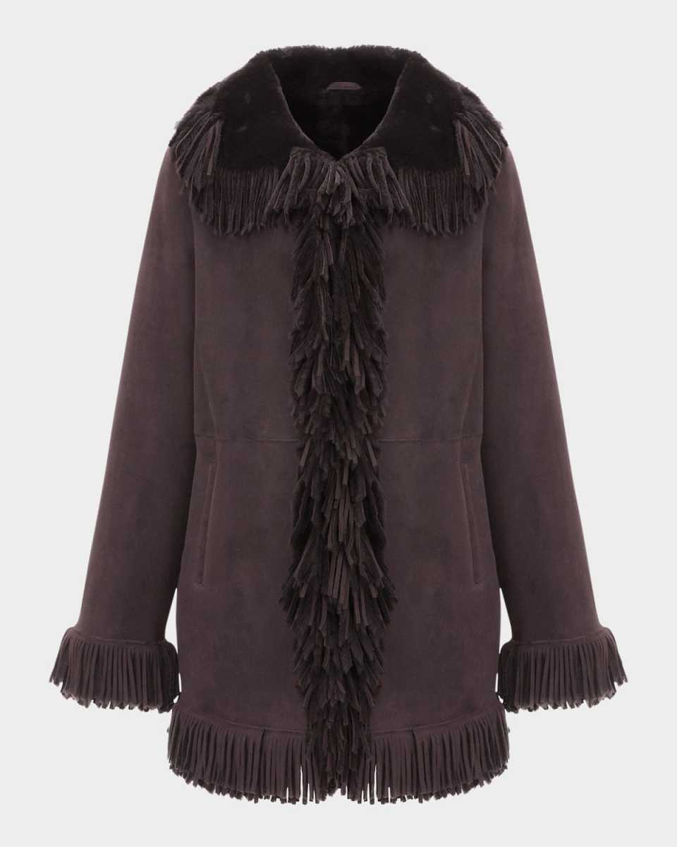 Merino Shearling Lamb Jacket With Fringes